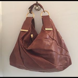 Juicy Couture Antiqued Cognac Leather Hobo - image 1